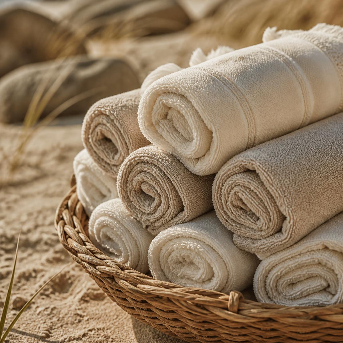 Rolled Turkish towels