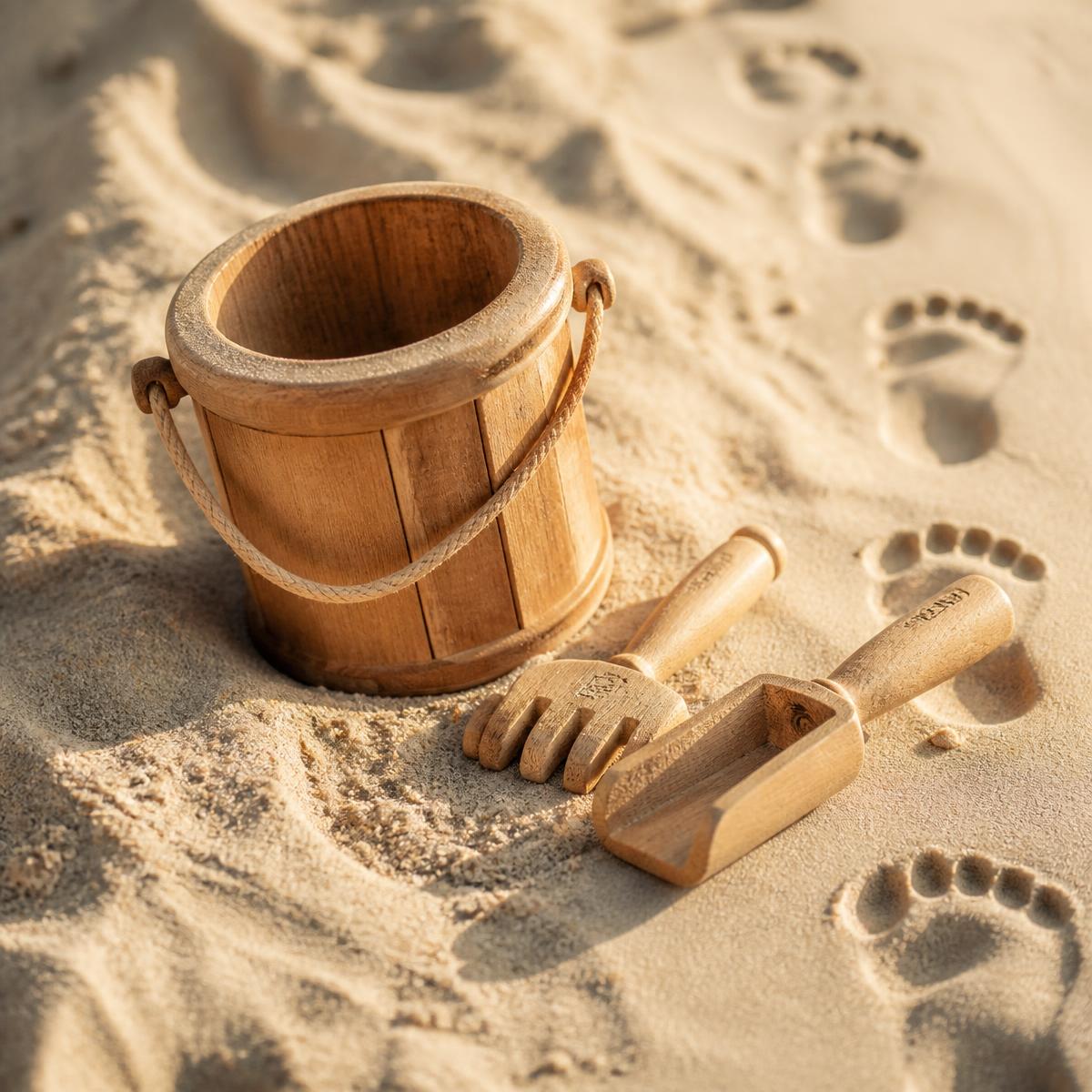 Wooden beach toys